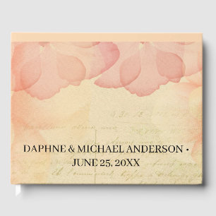 Elegant Rustic Pink Wedding Modern Simple Chic Guest Book