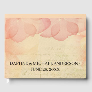 Elegant Rustic Pink Wedding Modern Simple Chic Guest Book
