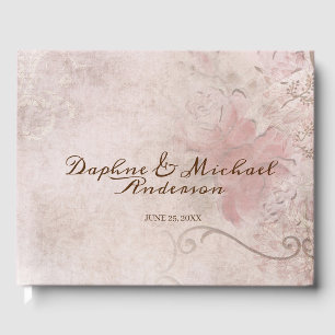 Elegant Rustic Pink Wedding Modern Simple Chic Guest Book