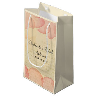 Elegant Rustic Pink Wedding Modern Simple Chic Small Gift Bag
