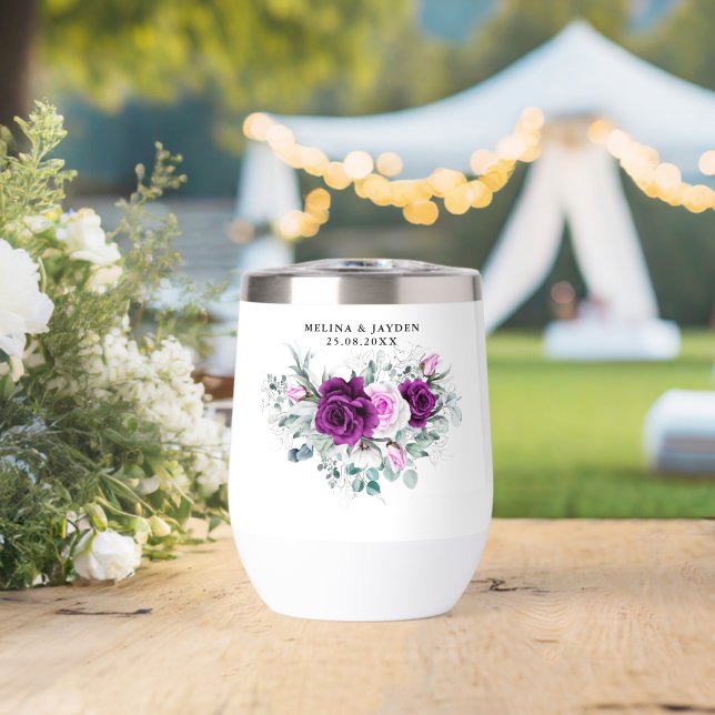 Elegant Rustic Purple Blush Geometric Wedding (Wedding (Rotated))