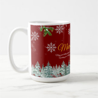 Elegant Rustic Style Gold Merry Christmas Coffee Mug