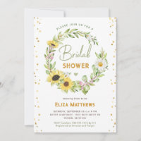 Elegant Rustic Sunflower Bridal Shower Fall Autumn