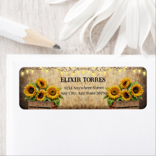 Elegant Rustic Sunflower Crate Modern Baby Shower