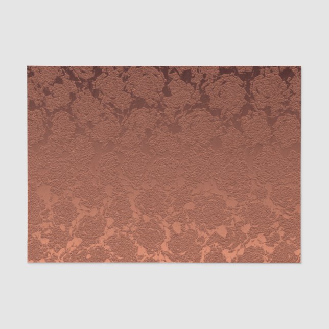 Elegant Rustic Terracotta Fall Floral Tissue Paper (Front)