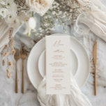 Elegant Rustic Terracotta Floral Wedding  Menu<br><div class="desc">With its elegant design, rustic terracotta colour palette, and delicate floral accents, this menu card adds a touch of sophistication to your dining experience. Crafted with attention to detail, this menu card enhances the overall ambiance of your reception and ensures a memorable dining experience filled with flavour and charm. Designed...</div>
