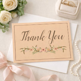 Elegant Rustic Thank You Card