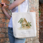 Elegant Rustic Tropical Palm Beach Shack Wedding Tote Bag<br><div class="desc">For any further customisation or any other matching items,  please feel free to contact me at yellowfebstudio@gmail.com</div>