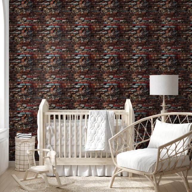 Elegant Rustic Vector Brick Realistic Minimalist Wallpaper (Kids)