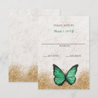 Elegant Rustic Vintage Green Gold