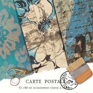 Elegant Rustic Vintage Texture Decoupage Wrapping Paper Sheet