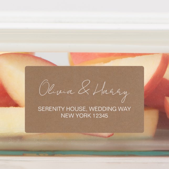 Elegant Rustic Waterproof Return Address Labels (Affixed)