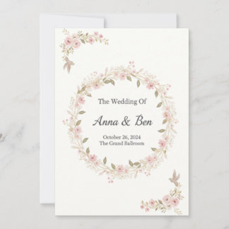 Elegant Rustic Wedding Invitation