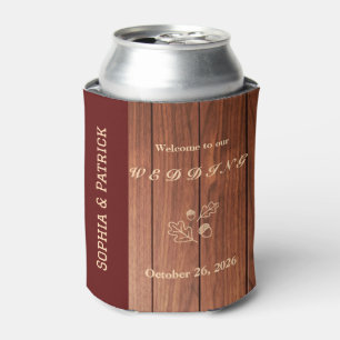 Elegant rustic wedding invitation can cooler