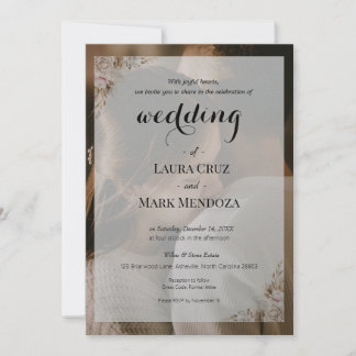 Elegant Rustic Wedding Invitation Photo Inspired