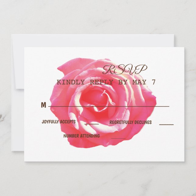 Elegant Rustic Wedding RSVP Invitation (Front)