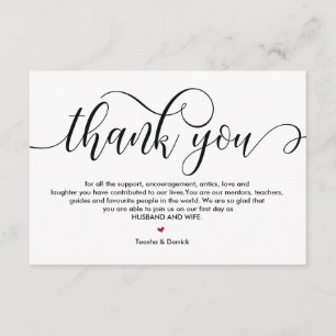 Elegant Rustic wedding Thank you card design v1