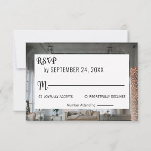 Elegant rustic wedding theme fall floral Wedding R RSVP Card