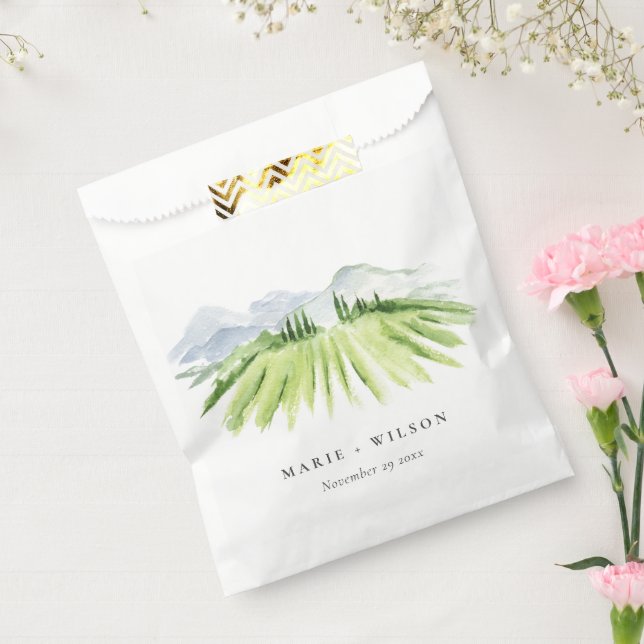 Elegant Rustic Winery Vineyard Mountain Wedding Favour Bags (Sealed)