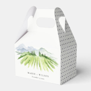 Elegant Rustic Winery Vineyard Mountain Wedding Favour Box