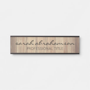 Elegant Rustic Wood Office Door Signs