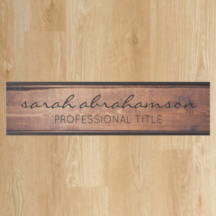 Elegant Rustic Wood Office Door Signs