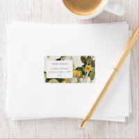 Elegant Rustic Yellow Daffodil Floral Address