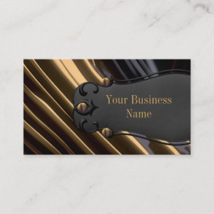 Elegant Rusty liquid gold black silk metal look Business Card