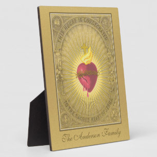 ELEGANT SACRED HEART OF JESUS CONSECRATION PRAYER PLAQUE