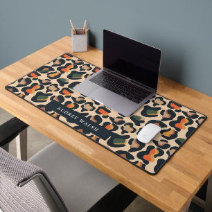 Elegant Safari Animal Skin Leopard spot Girly  Desk Mat