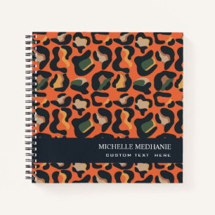 Elegant Safari Animal Skin Leopard spot MONOGRAM Notebook