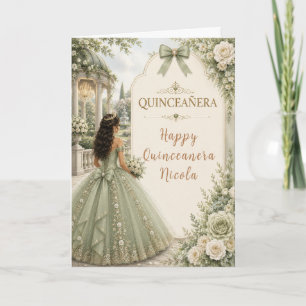 Elegant Sage and Ivory Quince Card