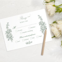 Elegant Sage Baroque Roses Wedding