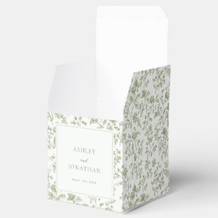 Elegant Sage Chinoiserie Wedding Favour Box