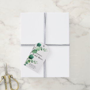 Elegant Sage Emerald Green Eucalyptus Foliage Gift Tags
