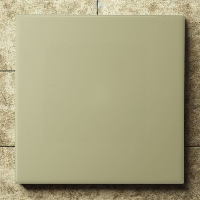 Elegant Sage Green Accent #bcb88a Tile (Creator Uploaded)