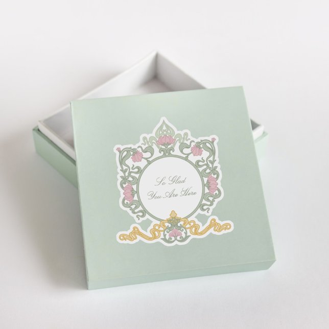 Elegant Sage Green and Gold Art Nouveau (Creator Uploaded)