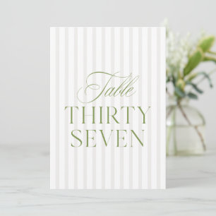 Elegant Sage Green & Beige Wedding 37 Table Number
