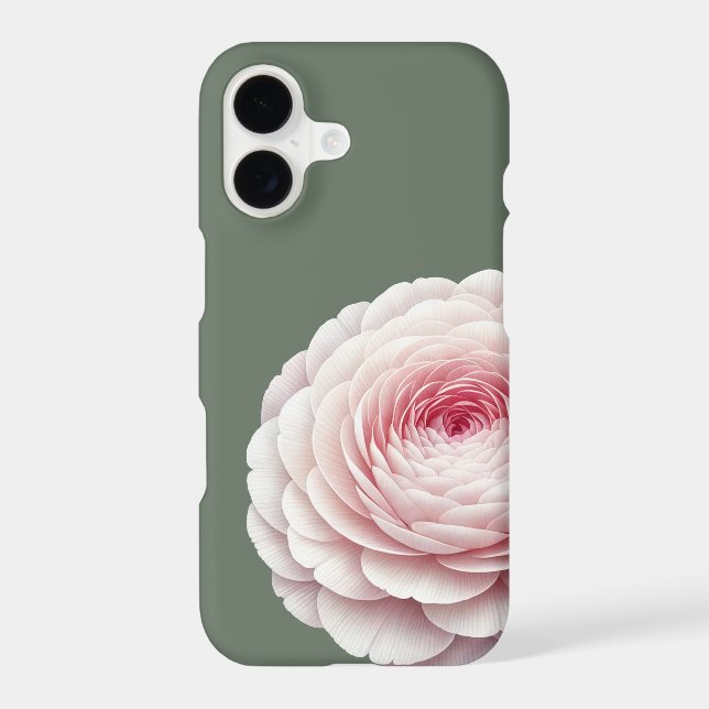 Elegant Sage Green Blush Floral (Back)
