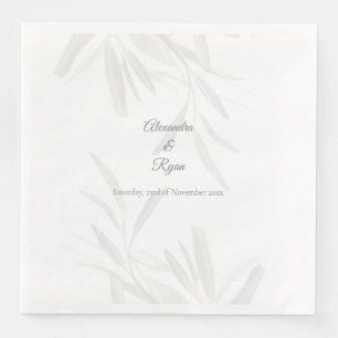 Elegant Sage Green Botanical Napkin