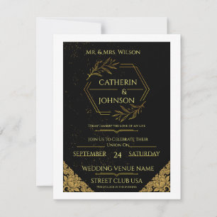 Elegant Sage Green Botanical Wedding Invitation