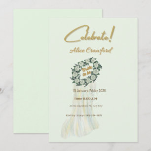 Elegant Sage Green Bridal Shower Invitation – Cust