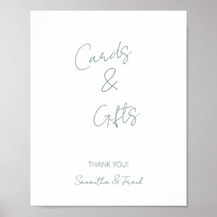 Elegant Sage Green Card and Gift Poster