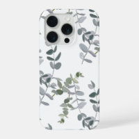 Elegant Sage Green Eucalyptus Leaves Pattern