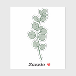 Elegant Sage Green Eucalyptus Minimalist Botanical