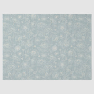 Elegant Sage Green Floral Gift Tissue Paper