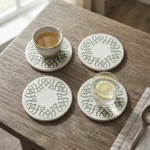 Elegant Sage Green Floral Monogram Family