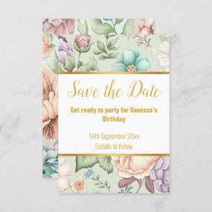 ELEGANT SAGE GREEN FLORAL RESPONSE RSVP CARD