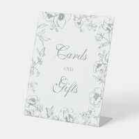 Elegant Sage Green Floral Wedding Cards Gifts 