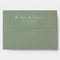 Elegant Sage Green Handwritten Calligraphy Wedding